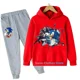 thumbnail image 3 of Conjuntos de ropa con capucha y pantalones de Sonic para niños y niñas, trajes de disfraces de Sonic de América, 3 of 5