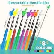 8 Pcs Teacher Pointer Stick for Classroom, Extendable Pointer Finger, Telescoping Hand Pointer, Retractable Pointing Stick Reading Aid for Presentation Whiteboard School Supplies 8 Colors