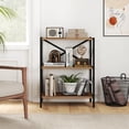 thumbnail image 4 of Gymax 3-Tier Bookshelf Industrial Bookcase w/ Heavy-Duty Metal Frame Book Holder, 4 of 10