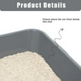 thumbnail image 2 of 2 Pack of Extra Large Cat Litter Box (ABS Material), Low Entry Senior Litter Pen for Geriatric Kitty Big Cats, Jumbo Pet Safe Litter Boxes Tray for Indoor Pets Potty (Gray, 20" L x 15.5" W), 2 of 11