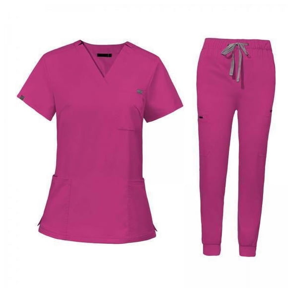 2x Conjunto De Uniforme De Enfermería, Camiseta Y Pantalones De Enfermera Para Cosmetología, Peluquero De Mascotas