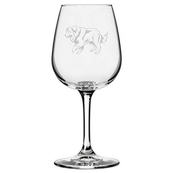 Carpathian Shepherd Dog Themed Etched 12.75oz Libbey Wine Glass