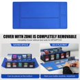 thumbnail image 2 of Trading Card Storage Box with Window 5-Row Deck Case Black+Blue, 2 of 5