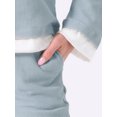 thumbnail image 5 of DARING DIVA Women's Soft Waffle Cotton Pajamas Long Sleeve with Pants Set M Blue, 5 of 7