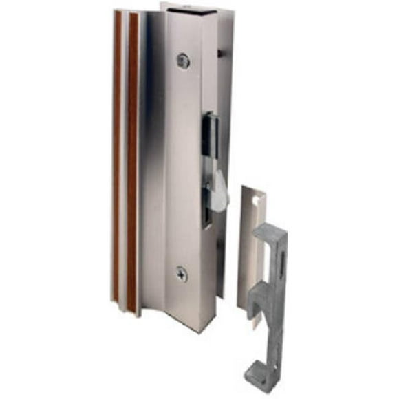 Slide-Co 14206 Sliding Glass Door Handle Lock, Hook Style, Surface Mount, Aluminum