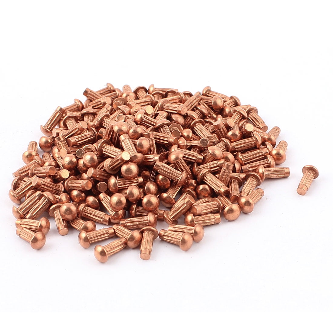 uxcell 100Pcs 1/8 x 5/16 Round Head Copper Solid Rivets Fasteners uxcell 100Pcs 1/8 x 5/16 Round Head Copper Solid Rivets Fasteners