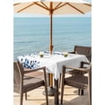 thumbnail image 3 of Outdoor Tablecloth with Umbrella Hole for Patio/Picnic/Party/Camping, Blue Eucalyptus Waterproof Table Cloth Square Cover Washable, Weeping Botanical Leaf Watercolor (60"x 60"), 3 of 8