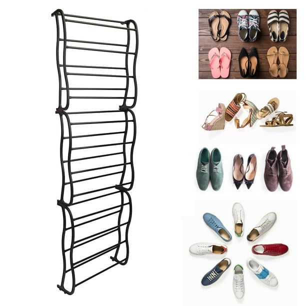 Artilla Para Zapatos De Pared Colgante, Fácil De Instalar De Gran Capacidad 12 Niveles Duraderos Sobre La Puerta De La Puerta Para El Hogar