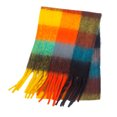 thumbnail image 1 of Bufanda de mujer otoño e invierno de color barba gruesa bufanda de cuatro rejillas bufanda de cuadros de doble cara engrosada chal, 1 of 6
