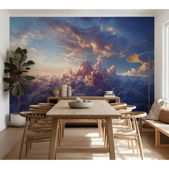 Clouds Wallpaper Wall Mural - The Sun in Hiding