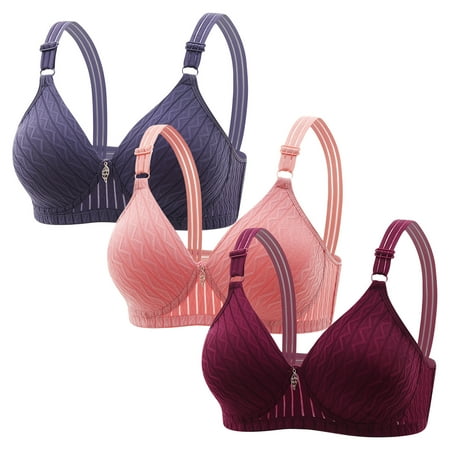 Lisbinx Nursing Bras 3PC Woman s Embroidered Glossy Comfortable Breathable Bra Underwear No Rims Deals of the Day Clearance Prime