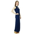 thumbnail image 6 of Bimba Women Long Maxi Dress With Side Slit Keyhole Neck Sleeveless Gown, 6 of 8