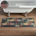 thumbnail image 4 of VHC Brands Bathroom Bath Mat, Polyester Floor Rug for Shower, Digital Print, Tea Cabin Collection, Rectangle 17x48, Muted Chartreuse, 4 of 6