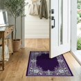 thumbnail image 2 of ODIKA Horror Bat Victorian Medallion With Ornate Gothic Filigree Accents for Entryway, Kitchen, Laundry Room, Stain Resistant Thin Throw, 2 of 7