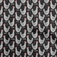 thumbnail image 1 of oneOone Velvet Black Fabric Rooster Cock Sewing Craft Projects Fabric Prints By Yard 58 Inch Wide-MA, 1 of 4