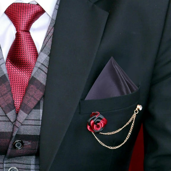 FRCOLOR Elegant Men Suit Pocket Square Polyester Silk Handkerchief Gentleman Accessory Ideal For Weddings Parties Formal Events Soft