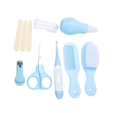 Spptty 8pcs Pratique Quotidienne Bebe Coupe Ongles Ciseaux Brosse A Cheveux Peigne Trousse De Soins De Manucure Bebe Nettoyant Pour Le Nez Brosse A Cheveux Bebe Walmart Canada