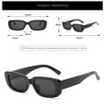 thumbnail image 3 of Gafas de sol IKANOO Retro Rectangle Y2K 90's UV400 negras, 3 of 7