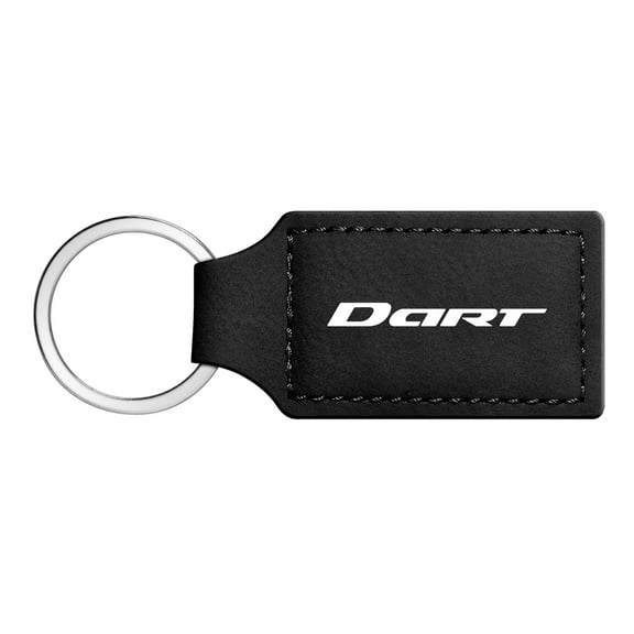 Dodge Dart Rectangular Black Leatherette Key Chain Keychain