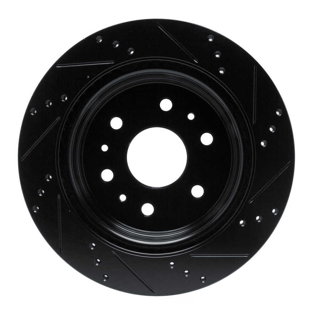 Dynamic Friction Company 633-47081L DFC Brake Rotor - Drilled And Slotted - Black