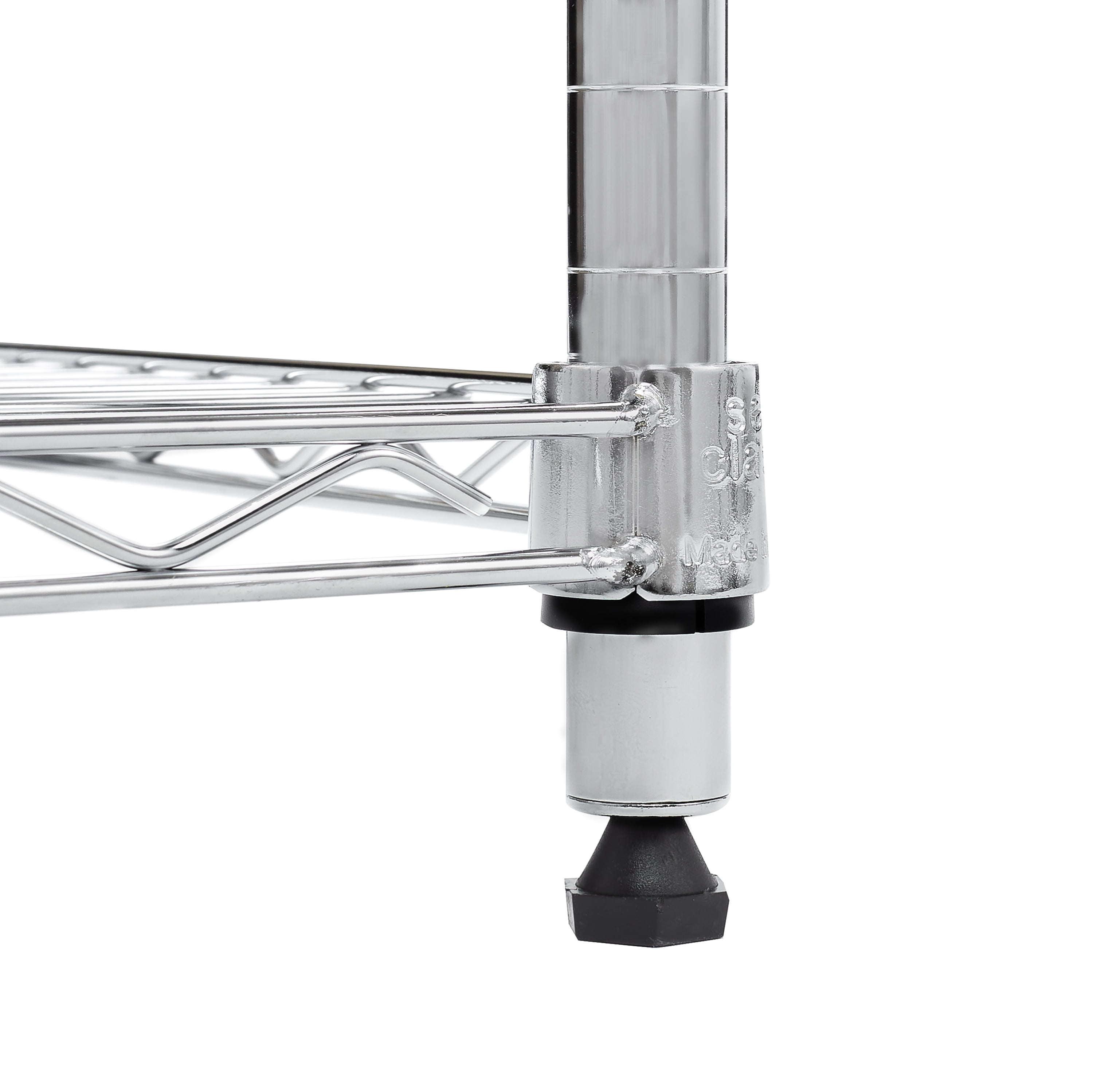 Seville Classics 5-Tier Steel Wire Shelving with Wheels, 30" W x 14" D x 60" H, Chrome Plated
