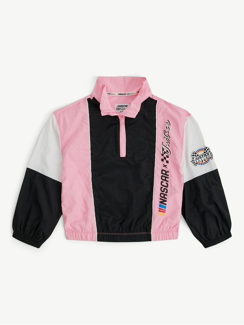 Justice Girl's NASCAR X Justice Collab Colorblock Half Zip