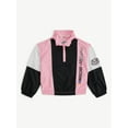 thumbnail image 4 of Justice Girl's NASCAR X Justice Collab Colorblock Half Zip Windbreaker, Sizes XS - XLP, 4 of 8