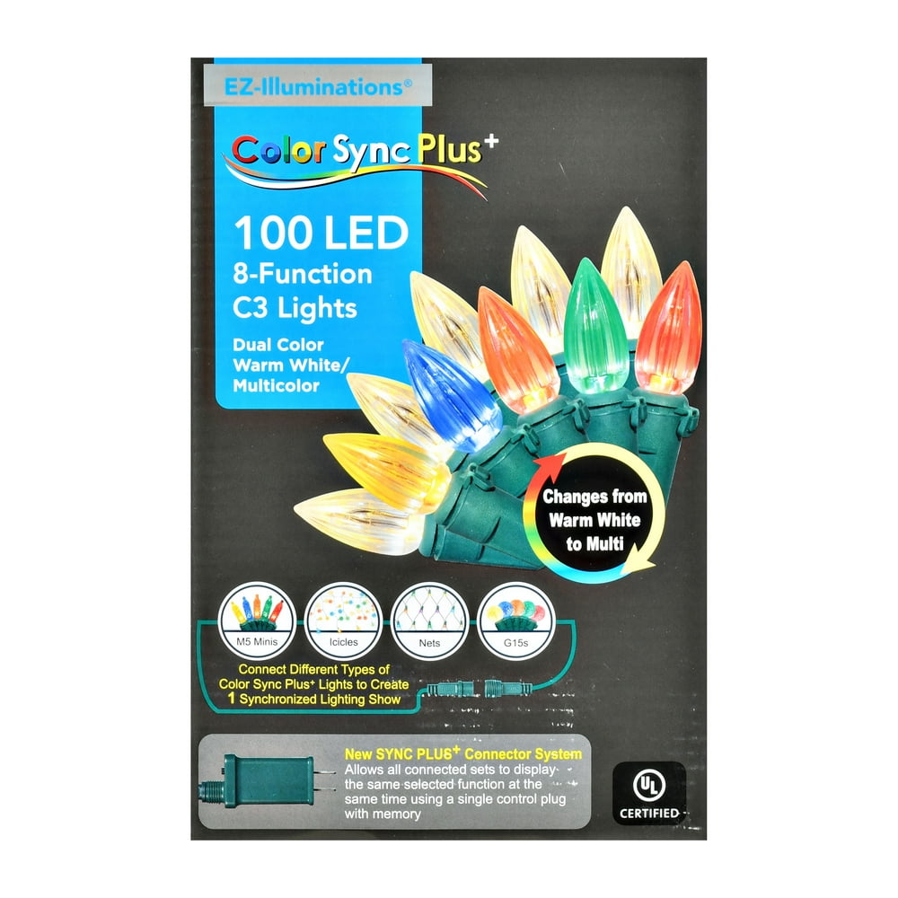 EZ Illuminations 24.5' Color Sync Plus 8Function LED Christmas Light