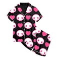 thumbnail image 4 of Toddler Girls Clothes 2 Piece Outfits Flip Collar Short Sleeved Halloween Printed Top and Elastic Waist Shorts Clothing Set Size 12-24 Months, 4 of 4