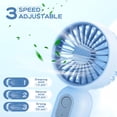 thumbnail image 4 of Mini ventilador portátil Rossesay Handheld de 3 velocidades recargable por USB, 4 of 7