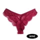 thumbnail image 3 of Gibobby Tangas de mujer Ropa interior de encaje para mujer Bikini de algodón Bragas Hipster Panty Ladies Stretch Sexy Briefs(Vino,M), 3 of 4