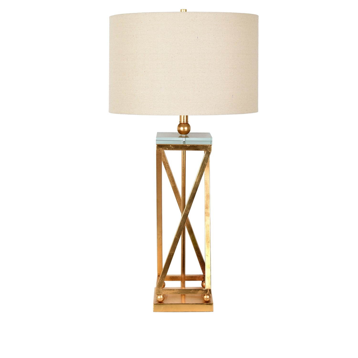 Crestview Aria Table Lamp With Gold Leaf Finish CVAER1149 - Walmart.com - Walmart.com