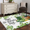 thumbnail image 3 of St. Patrick's Day Area Rugs 4'x6', Washable Small Throw Rugs for Office Bathroom, Lucky Shamrocks Boots Books Green Plants Indoor Outdoor Rug Non-Slip Low Pile Carpet Runner Reversible Floor Mats, 3 of 8