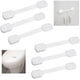 thumbnail image 1 of Cerraduras de seguridad infantil (blanco) - Set de 6-Previene lesiones y puertas de apertura (horno), armarios (fregadero de cocina), asientos de inodoro, etc. -No hay herramientas o tornillos Nee Feliz Sencillez, 1 of 3