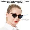 thumbnail image 3 of OCCI CHIARI Reading Sunglasses Women UV Protection Outdoor Reader Glasses 1.0 1.25 1.5 1.75 2.0 2.25 2.5 2.75 3.0 3.5 with Acrylic Lens(Demi,300),Not Bifocals, 3 of 6