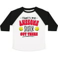 thumbnail image 3 of Inktastic That's My Awesome Sister out There with Softballs Boys or Girls Toddler T-Shirt, 3 of 5