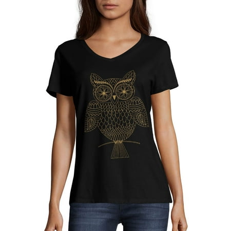 Hanes Women's Short-Sleeve V-Neck Graphic T-Shirt