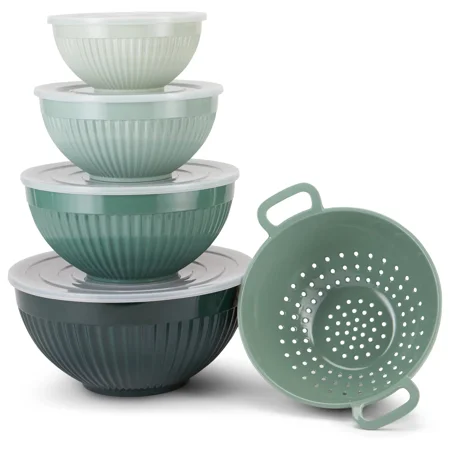 

GlKLLG 9 Piece Melamine Mixing Bowl Set - Green