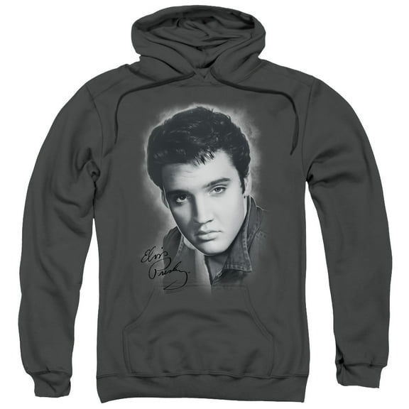 Elvis Presley - Grey Portrait - Pull-Over Hoodie - Medium