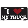 thumbnail image 2 of I Love My Truck Metal License Plate, 2 of 2