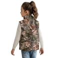thumbnail image 2 of Garronmavis Brown Camo Hunting Zippered Vest Comfortable Winter Lightweight Sleeveless Jacket with Pocket Versatile Sleevless Fall Winter Warm Outerwear With Pockets for Boys 2T, 2 of 7