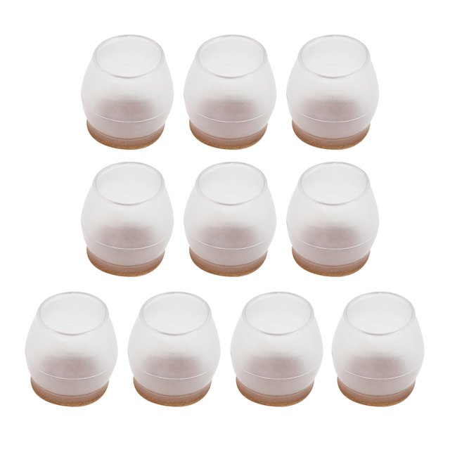 Paquete de 10 tapas transparentes para patas de silla, protectores de piso de silicona, para pies de de muebles - Redondo L Transparente Sunnimix tapas de silicona para piernas