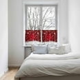 thumbnail image 4 of Christmas Red Kitchen Curtain 2 Panels Tiers Curtains 24 Inch Length, White Snowflake Xmas Winter Curtains Rod Pocket Curtains Window Drapes Treatment Window Cafe Curtains, 4 of 5