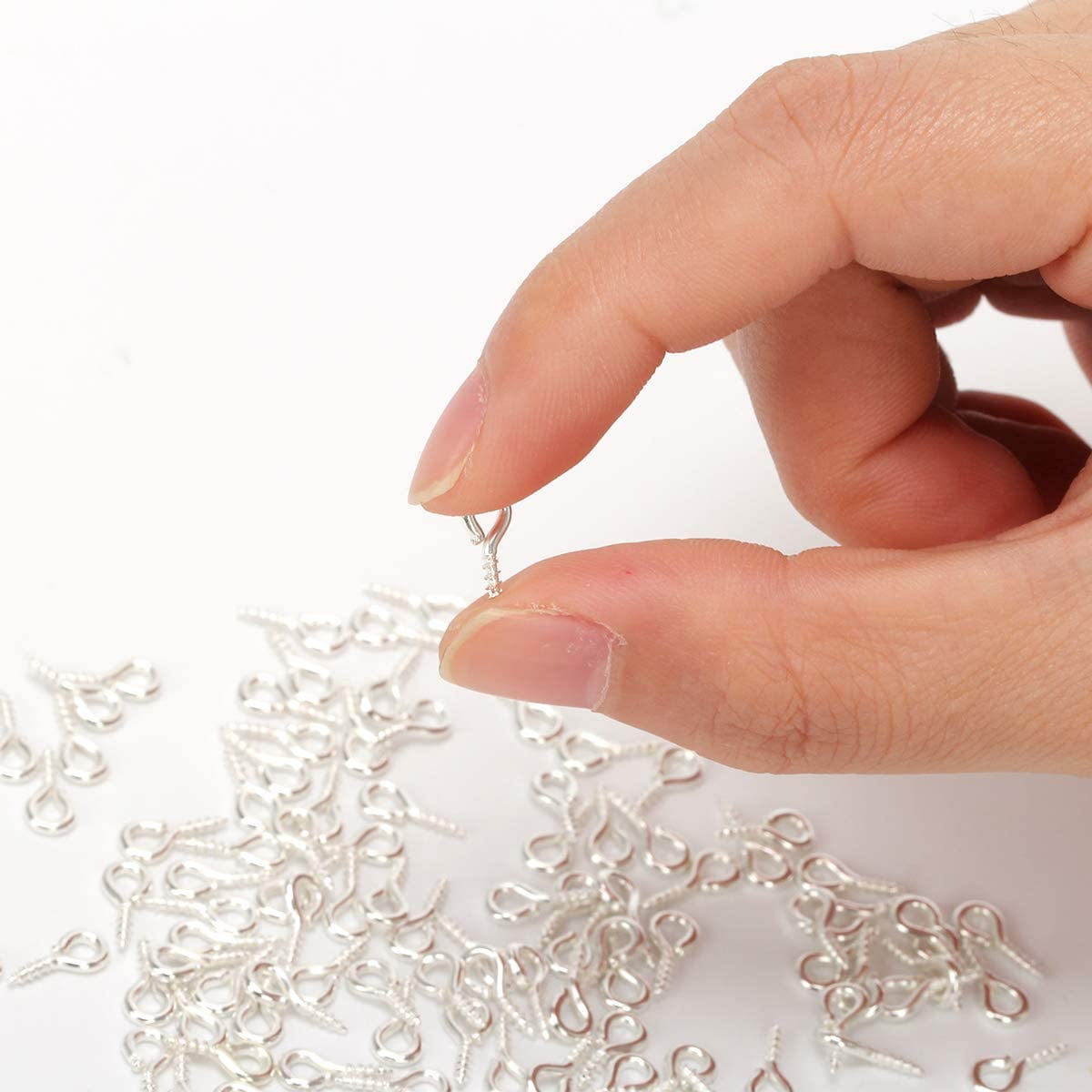 Silver Screw Eye Pins, Peg Hooks (10 x 4.5 mm, 500 Pack) – Okuna