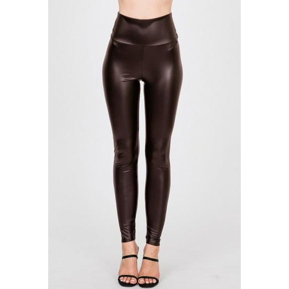 Women's Casual High Waist Faux PU Leather Leggings