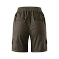 thumbnail image 6 of Women's Summer Casual Cargo Shorts Elastic Waist Drawstring Hiking Shorts with Pockets, 6 of 6