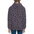 thumbnail image 6 of Xecao Bat Purple Pattern Zip Up Hoodies for Boys Girls, Sweatshirt with Pockets-Medium, 6 of 6