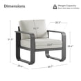 thumbnail image 3 of ReNest 4-Piece Patio Conversation Set, Aluminum Wood-Grain Outdoor Furniture with 3-Seater Sofa, Water-Repellent Olefin Cushions, 3 of 8