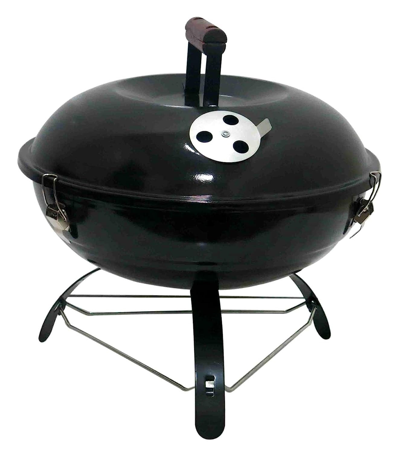 Fabrilla Kettle Barbeque Charcoal Grill Black with 5 Skewers BBQ