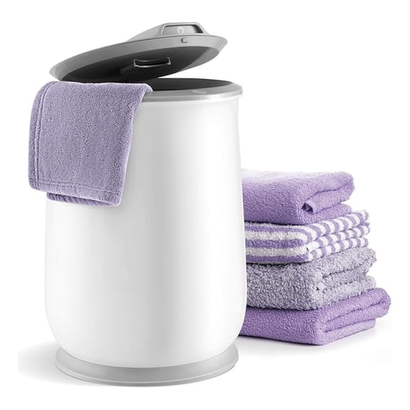 Towel Warmer Bucket, 21L Towel Warmer with -Top Lid, 1H Auto Shut Off, Fits up to 2 Oversized 45" x 70" Towels, Hot Towel Heater for Blankets, Bathrobes, with (Gray, 21L)